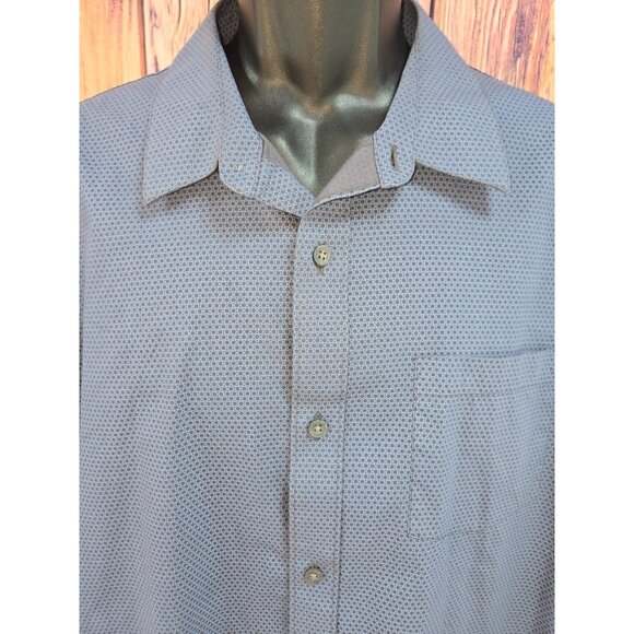 Travis Mathew Mens XL Blue Short Sleeve Button-Down Shirt - Picture 3 of 7